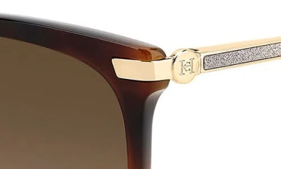 Carolina Herrera 55mm Gradient Rectangular Sunglasses