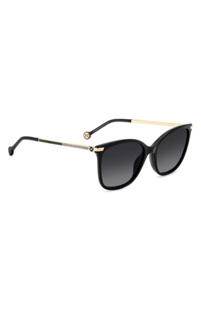 Carolina Herrera 55mm Gradient Rectangular Sunglasses