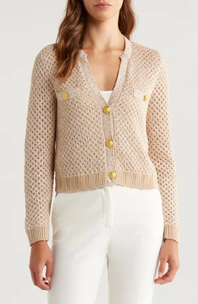 L Agence Blanca Sequined Knit Cardigan