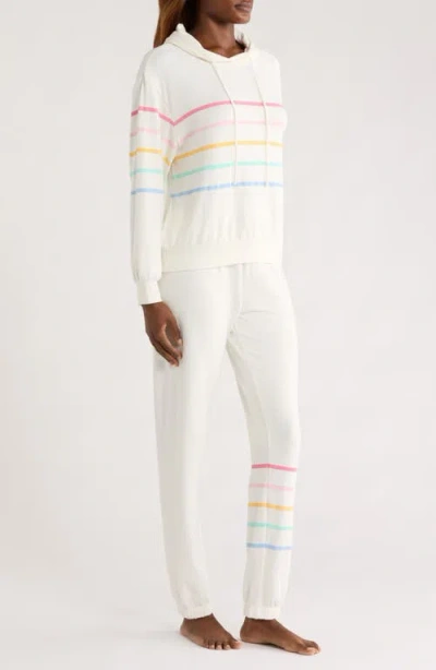 Pj Salvage Stripe Pajama Joggers In White