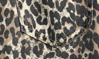 Tractr Kids' Leopard Print Wide Leg Jeans In Animal Print