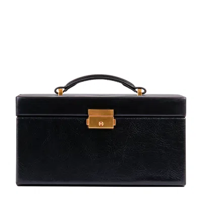 Time Resistance Black Leather Jewelry Box For Women - Beloved