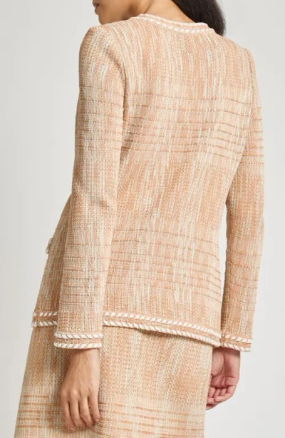 Misook Heritage Fit Mélange Whipstitch Trim Knit Jacket