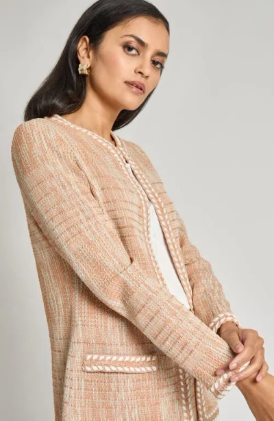 Misook Heritage Fit Mélange Whipstitch Trim Knit Jacket