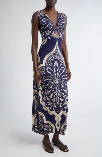 Johanna Ortiz Voyage Reversible Jersey Maxi Dress In Multi