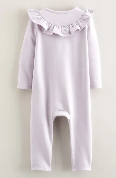 Nordstrom Ruffle Fleece Romper In Purple