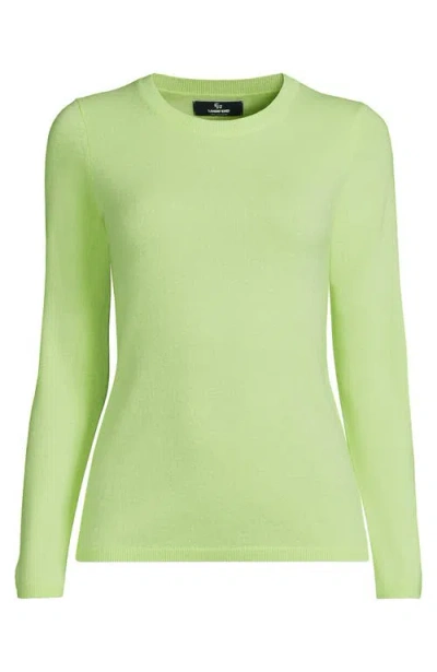 Lands' End Cashmere Sweater In Green