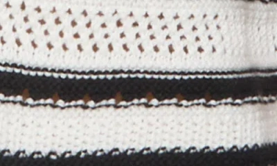 Rebecca Minkoff Stripe Open Stitch Cotton Sweater Vest In White