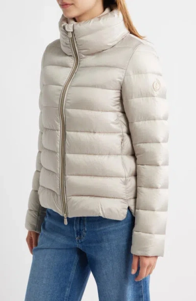 Save The Duck Elsie Water & Wind Repellent Puffer Jacket In Silver