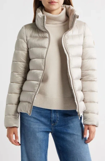 Save The Duck Elsie Water & Wind Repellent Puffer Jacket In Silver