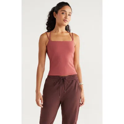 Zella So Soft Strappy Camisole In Pink