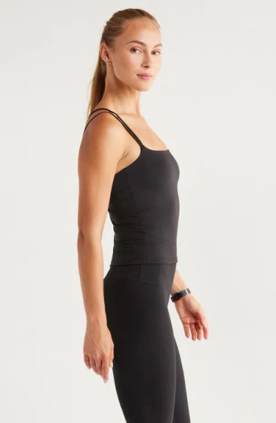 Zella So Soft Strappy Camisole In Black