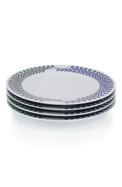 Misette Set Of 4 Porcelain Dinner Plates In Multi