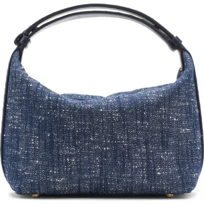 Bottega Veneta Mini Wallace Denim Bouclé Shoulder Bag