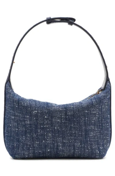 Bottega Veneta Mini Wallace Denim Bouclé Shoulder Bag