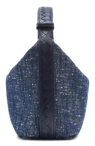 Bottega Veneta Mini Wallace Denim Bouclé Shoulder Bag