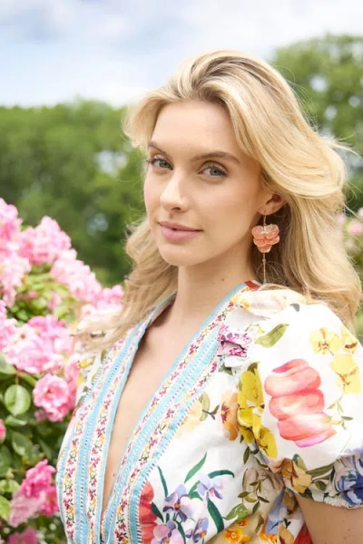 Alex And Ani New York Botanical Garden® Peony Petal Statement Earrings
