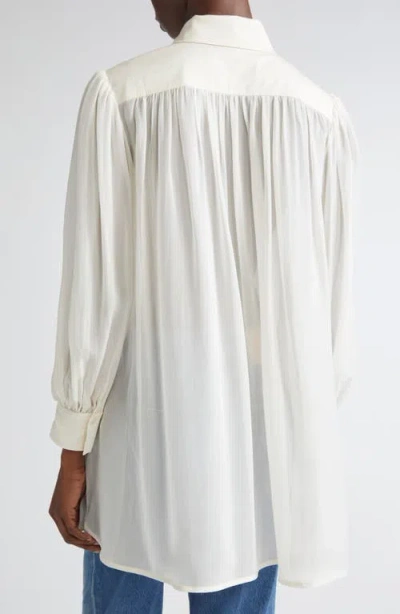 Ulla Johnson Adelaide Bib Pleat Silk Tunic Top