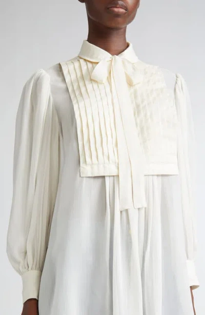 Ulla Johnson Adelaide Bib Pleat Silk Tunic Top