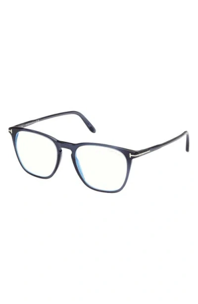 Tom Ford 52mm Round Blue Light Blocking Optical Glasses