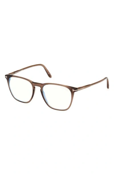Tom Ford 52mm Round Blue Light Blocking Optical Glasses