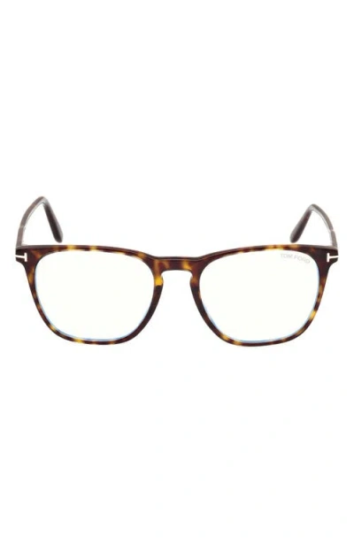 Tom Ford 52mm Round Blue Light Blocking Optical Glasses