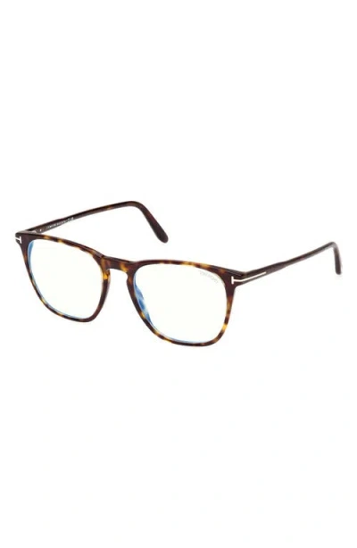 Tom Ford 52mm Round Blue Light Blocking Optical Glasses
