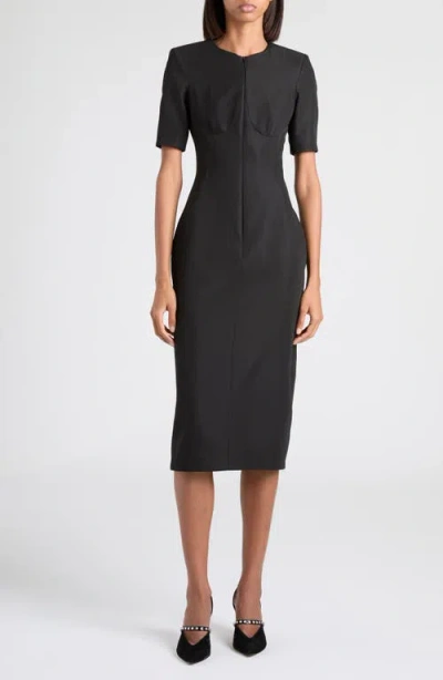 Alexander Mcqueen Day Wool-blend Midi Dress