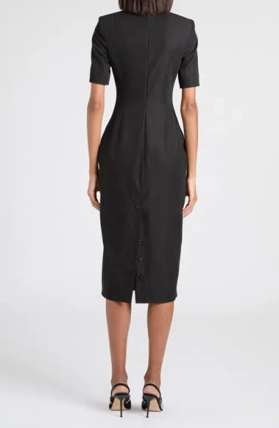 Alexander Mcqueen Day Wool-blend Midi Dress