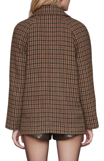 Avec Les Filles Plaid Raglan Sleeve Short Coat