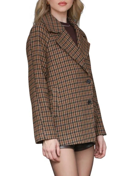 Avec Les Filles Plaid Raglan Sleeve Short Coat
