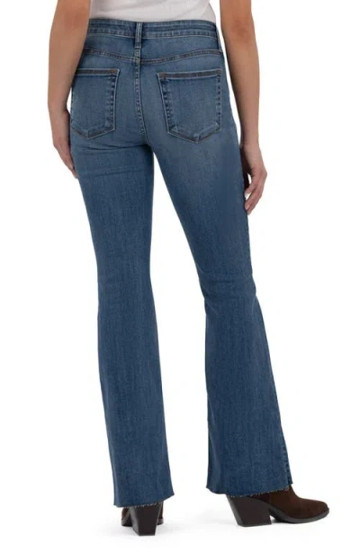 Kut From The Kloth Stella High Waist Raw Hem Flare Jeans In Blue