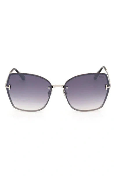 Tom Ford Nickie 62mm Oversize Gradient Butterfly Sunglasses