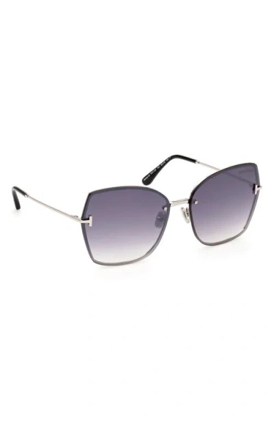 Tom Ford Nickie 62mm Oversize Gradient Butterfly Sunglasses
