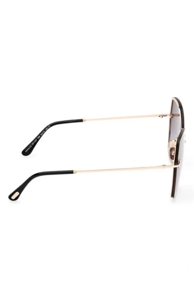 Tom Ford Nickie 62mm Oversize Gradient Butterfly Sunglasses