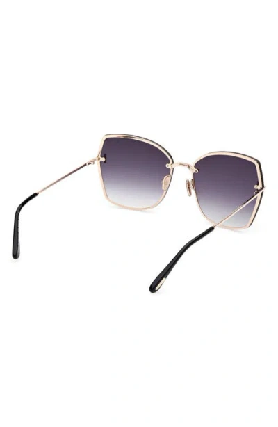 Tom Ford Nickie 62mm Oversize Gradient Butterfly Sunglasses