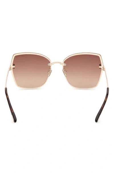 Tom Ford Nickie 62mm Oversize Gradient Butterfly Sunglasses