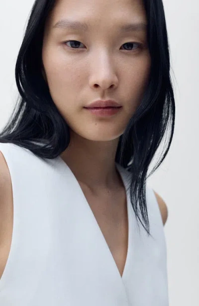 Mango Suit Vest In White