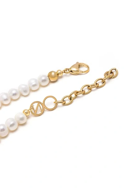 Nialaya Evil Eye Pearl Necklace