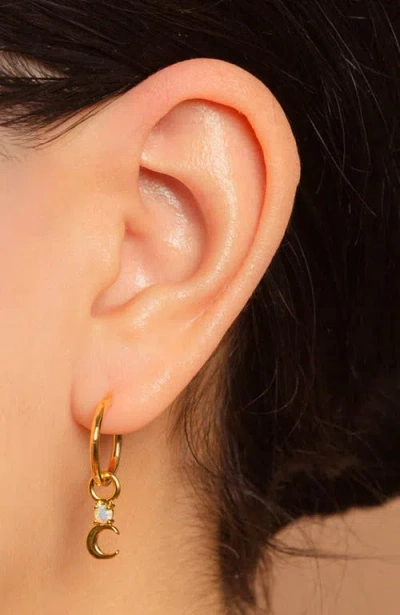 Little Sky Stone Crescent Moon Opal Earrings
