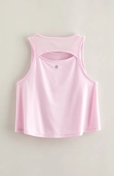 Zella Girl Kids' Sway Back Cutout Tank In Pink
