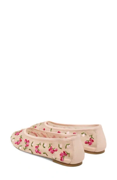 Stuart Weitzman Bareitall Flower Embroidered Ballet Flat
