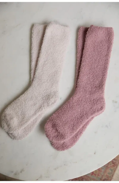 Barefoot Dreams 2-pack Cozychic™ Socks In Purple