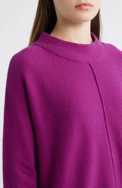 Eileen Fisher Dolman Sleeve Mock Neck Sweater In Purple