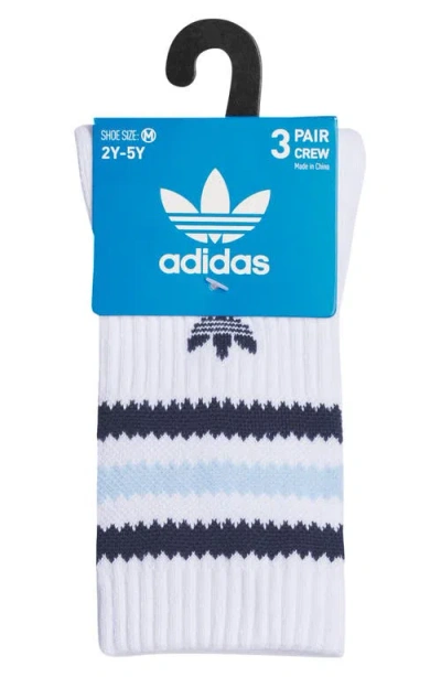 Adidas Originals Adidas Assorted 3-pack Kids' Originals Roller 3.0 Crew Socks In White