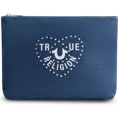True Religion Cosmetic Bag With Side Pocket