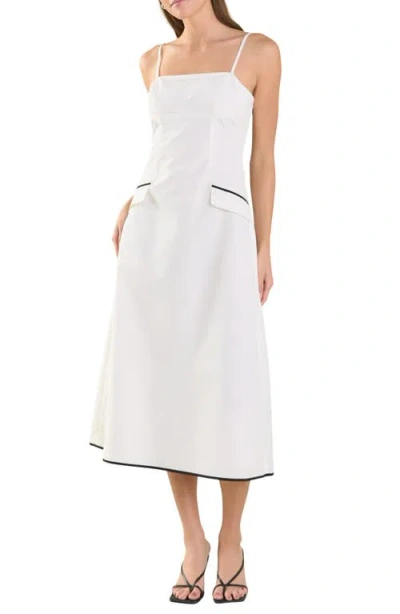 Endless Rose Pocket Flap Detail Midi Dress