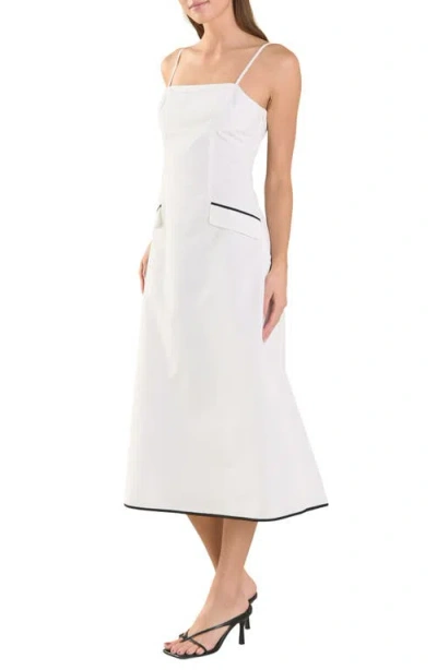 Endless Rose Pocket Flap Detail Midi Dress