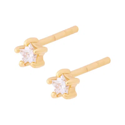 Cartilage Cartel Women's Crystal Star Studs Gold