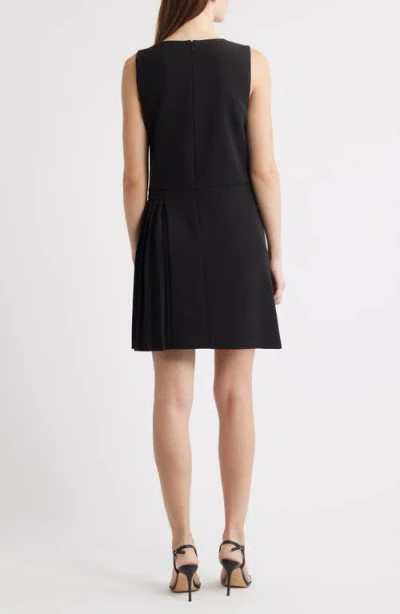 Sam Edelman Side Pleat Sheath Minidress In Black